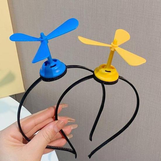 Spoof Headband Windmill Decoration Men Women Hair Hoop Elastic Funny Hair Accessory for Daily Party Wear
