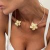 Minimalist Floral Pendant Necklace Adjustable Stackable Chain Jewelry Elegant Geometric Jewelry For Women Vacation Charm