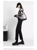 2025 Spring Women's High-Waist Black Slimming Petite Cigarette Jeans