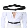 Multiuse Elastic Shirt Belt with Nonslip Designs Stretch Waist Belt Invisible for Formal Business Shirt and Daily Use