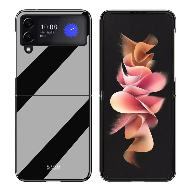The new Samsung Zflip4 mobile phone case is suitable for galaxyzflip3 folding screen paint all-inclusive mobile phone case.