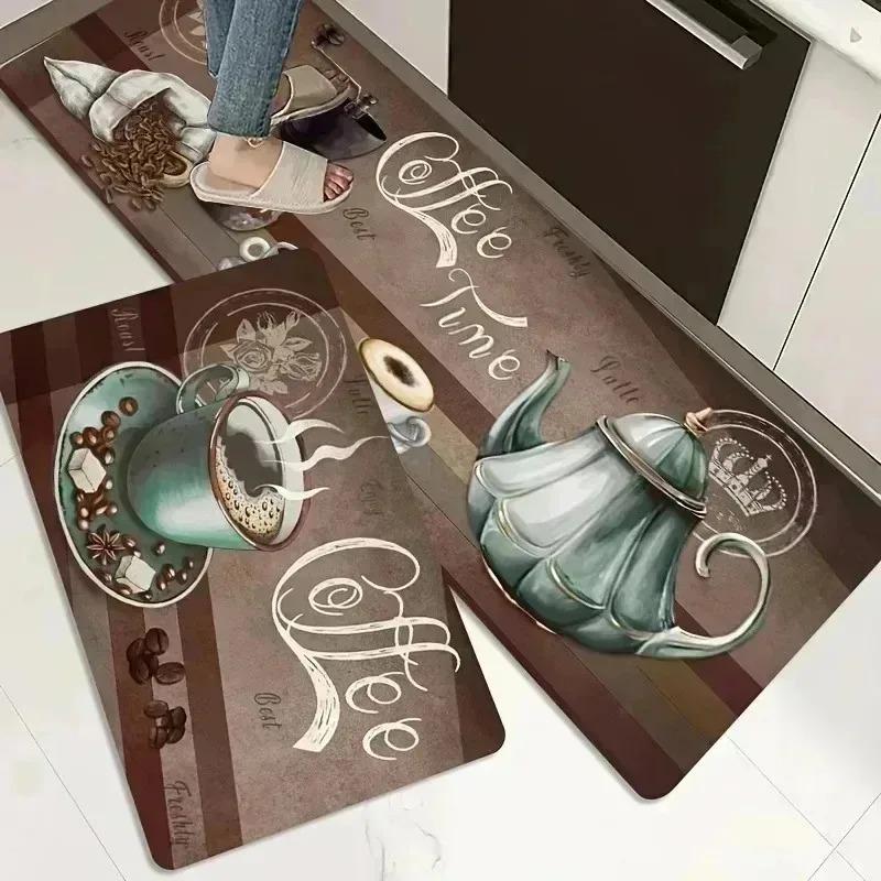 1PC Rose Pattern  Kitchen Rugs Non-Slip Home Door Mats Pop Design Bathroom Rugs Bath Mat Carpet for Home Sink Laundry Decor