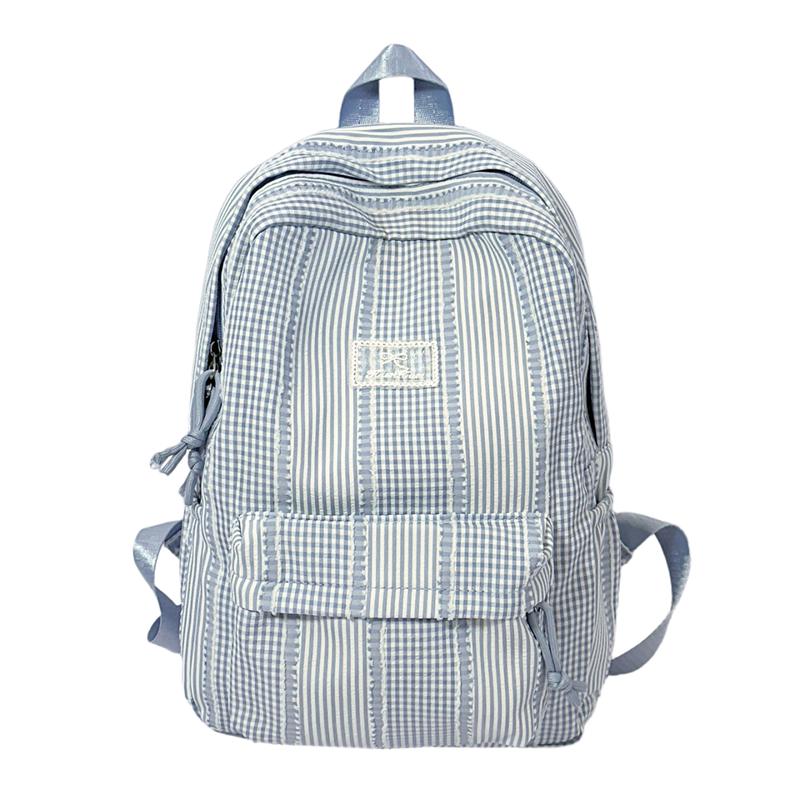 Plaid Schoolbag Women s Backpack Junior High School Students Campus Backpack