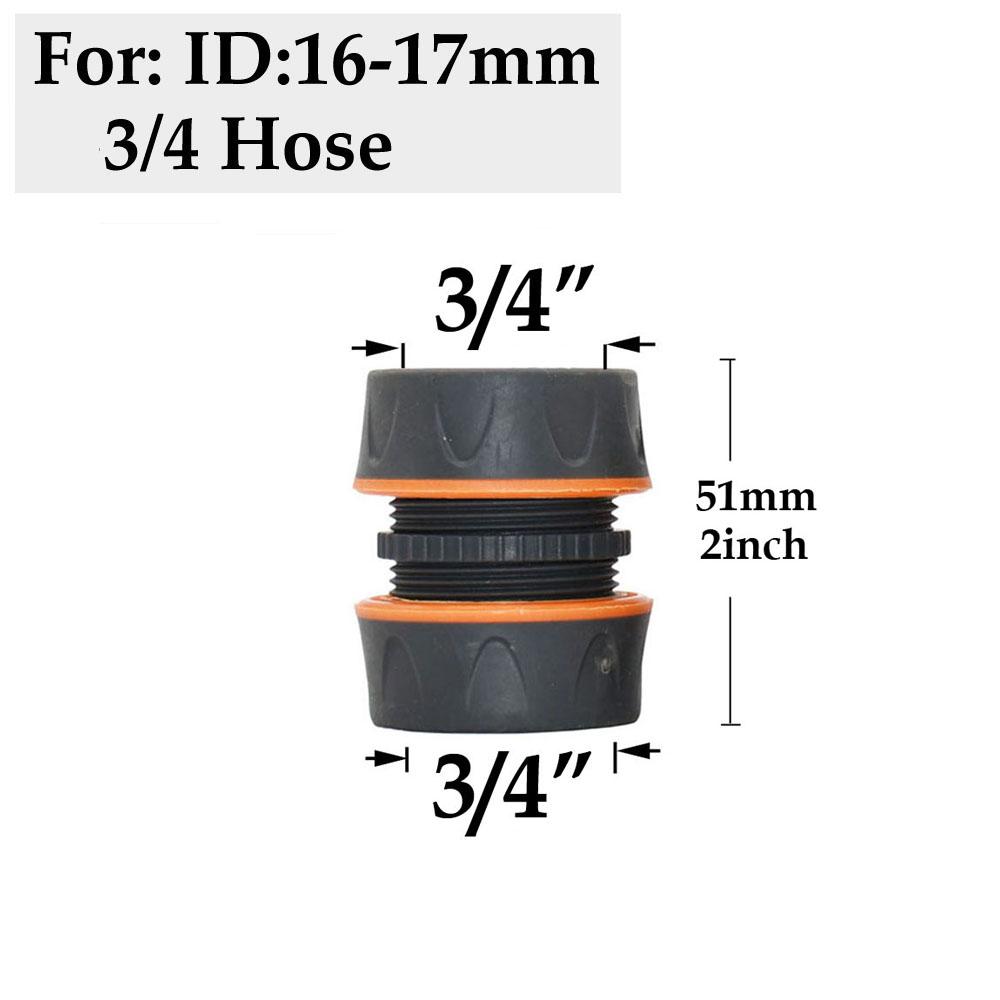 1/2'' 3/4'' 1'' Hose Quick Connecter Nipple OD 16mm 20mm Garden Hose Waterstop Fittings Tubing Repair Watering Gun Adapter