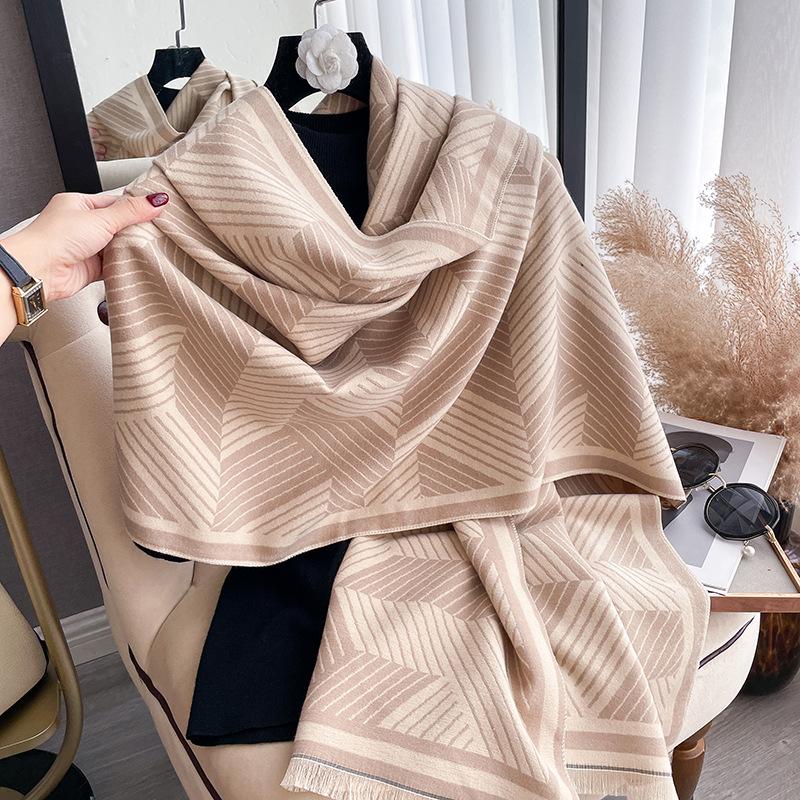 Simple Scarf To Keep Warm In Autumn And Winter, Coat Shawl To Keep Warm And Neck Protection, Female Student Scarf