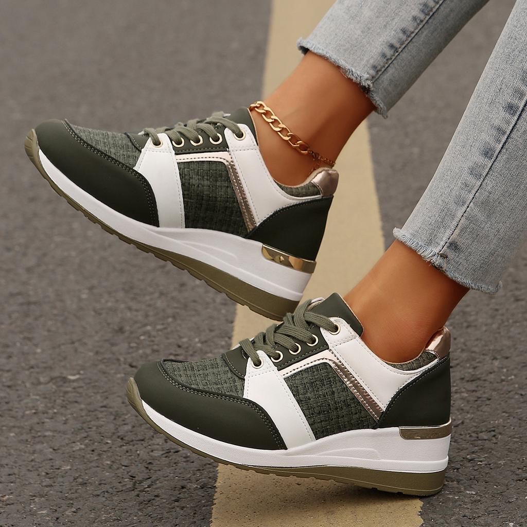 Fashion Women Sneakers Platform Leather Patchwork Casual Sport Shoes Ladies Outdoor Running Vulcanized Shoes for Women Zapatos De Mujer