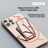 Phone stand with ring holder, lazy desktop folding metal creative handheld