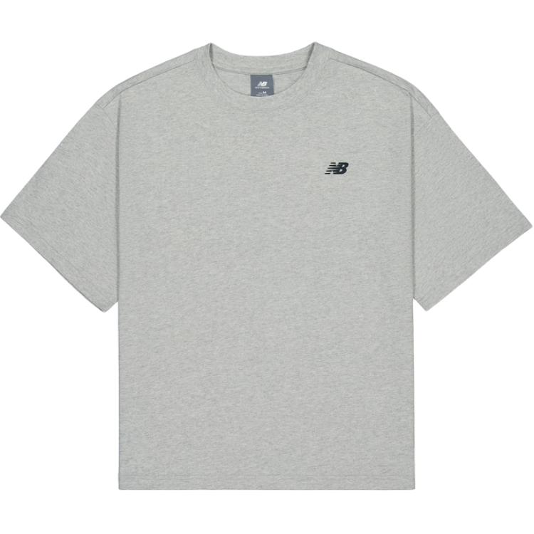 New Balance T Shirts Men s Gray Crew Neck Moderate Straight Fit AMT51388-GHM 2XL