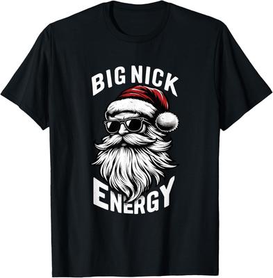 Big Nick Energy Funny Santa Christmas T-Shirt