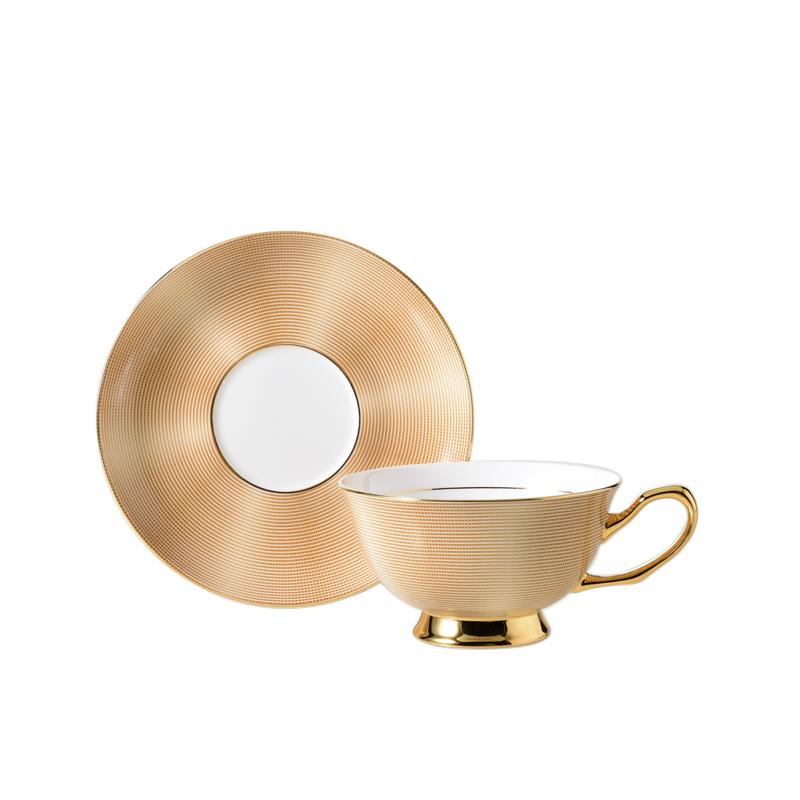 Set di Tazze e Sottotazze da Caffè in Osso Cinese Fine, Tazza da Tè in Porcellana, Festa del Tè Pomeridiano, 200ml