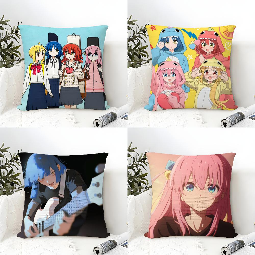 Anime Singer B-Bocchi The Rock Cartoon Pillow Case Linen Cushion Covers For Decorative Sofa Home Pillows Case