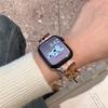 Śliczny pluszowy drewniany pand do Apple Watch Series 9 8 7 6 5 4 3 2se pasek do zegarka do IWatch Ultra 2 49mm 45 41mm 40 44mm bransoletka