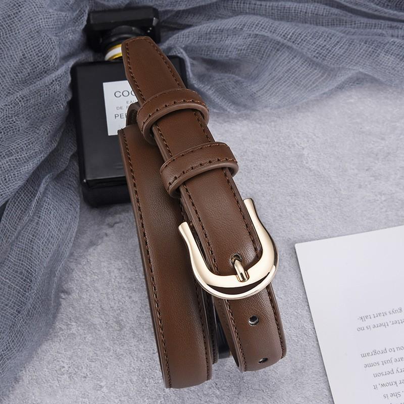 Belt Summer Brown Belt with Fine Matching Western Pants Simple Versatile Belt New Fashion Decoration Designer Waist Strap Belts