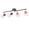 Ceiling light with 4 E14 spotlights and copper