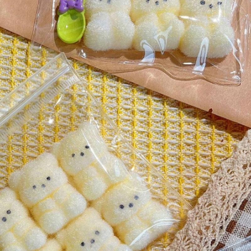 1 Piece Six Consecutive Little Bear Mochi   Toys Cute Plush Sensory Silicone Slow Rebound Pinch Decompression Toy