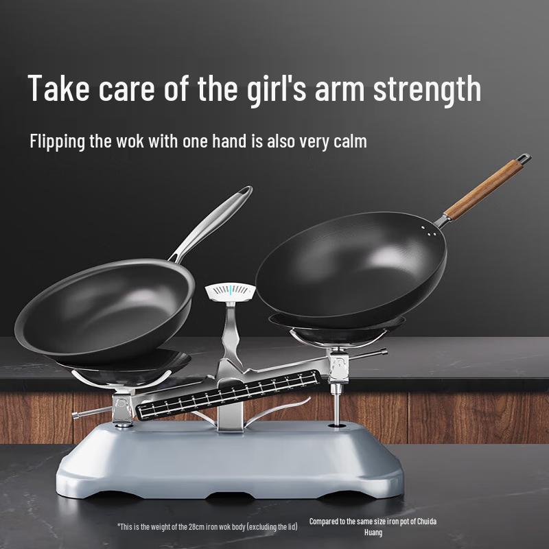 COOKER KING 32cm Non-Coated Iron Stir-Fry Wok