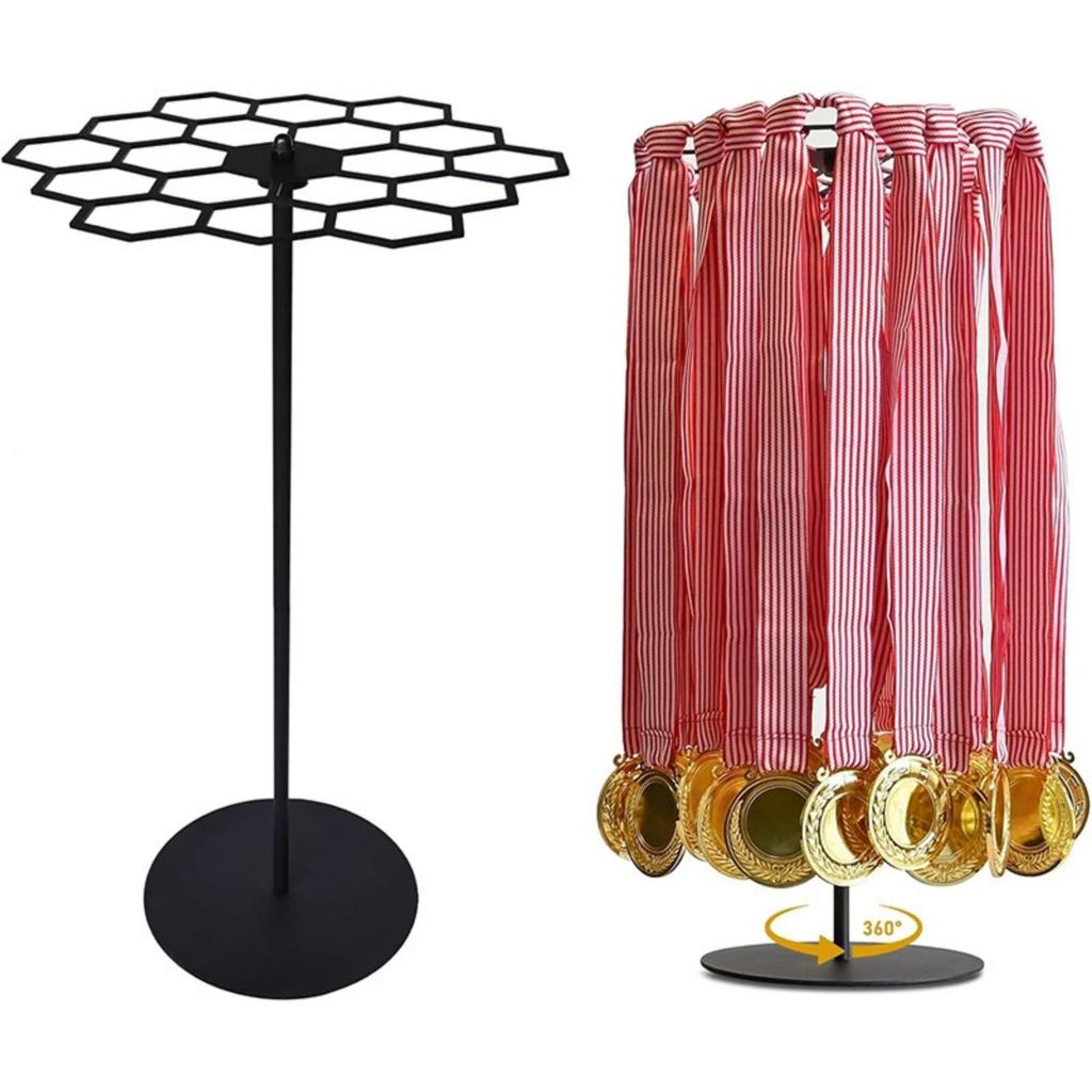 Medals Hanger Display Tabletop Medals Holder, Medals Display Rack  Display Shelf for Various Medals, 7.1x20.7x9.8in