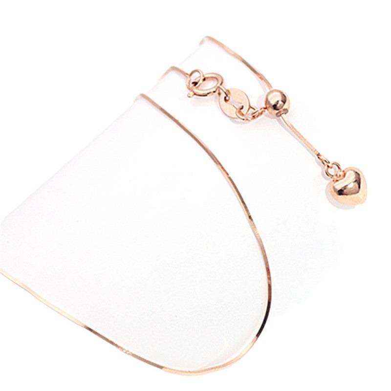 Purple Gold Mori Snake Bone Love Plain Chain, Small Rose Gold Plated Color Gold Set Chain