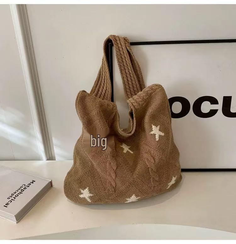 Handmade Woven Heart Tote Bag - Large Capacity Casual Beach Shoulder Bag