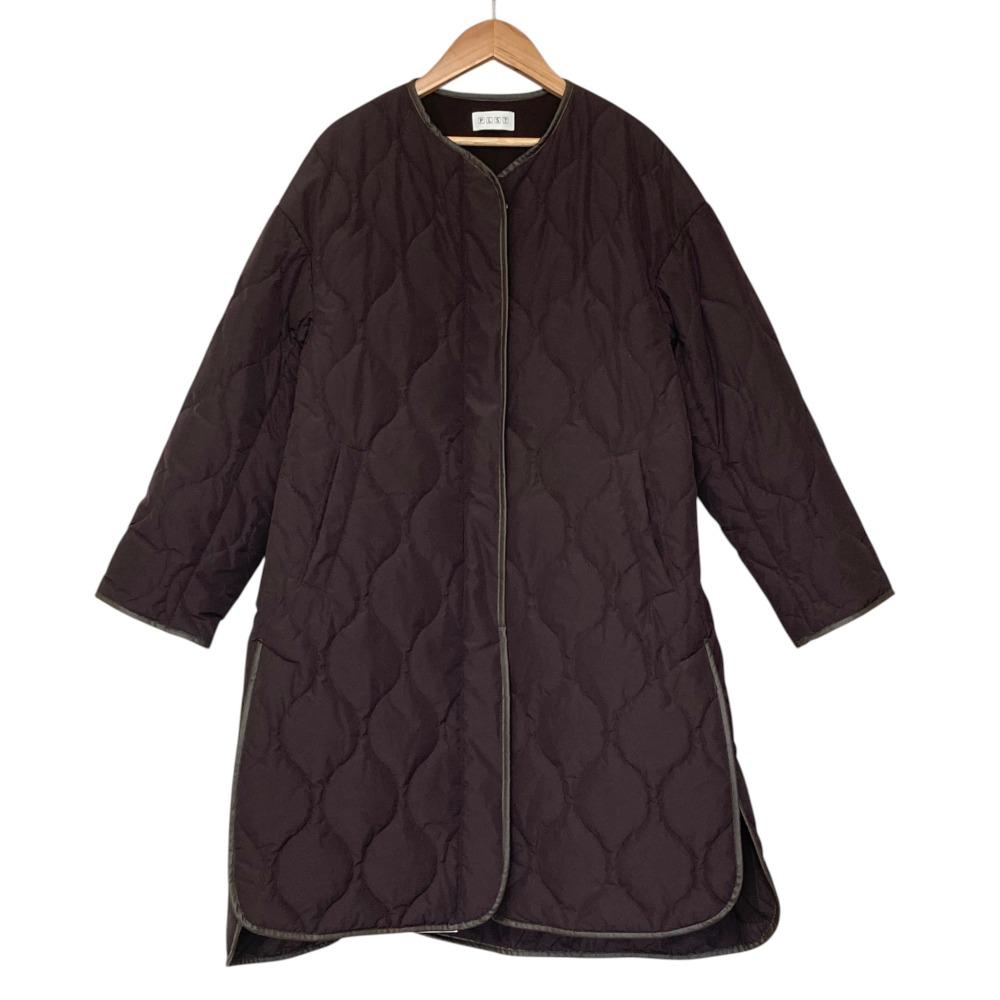 [Used] Good Condition PLST No Collar Padded Quilted Jacket S Brown Women s Luxs Brand Used Clothes Luxe