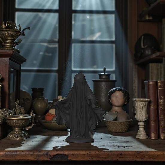 Halloween Ghost Figurine Gothic Ghost Statue Creepy Resin Robe Ghost Tabletop Ornament for Home Shelf Table Indoor Outdoor Decor