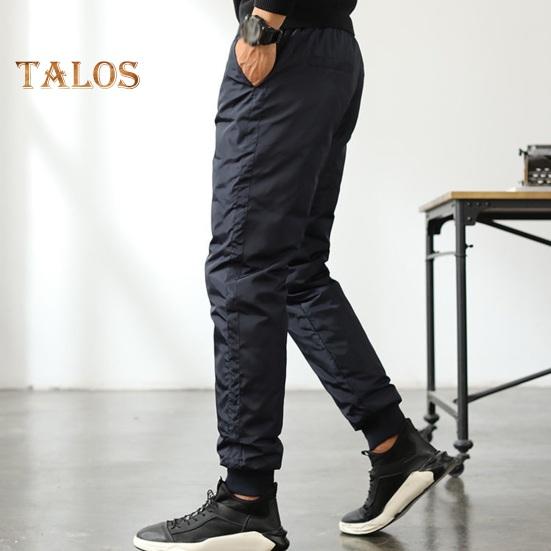 Zimní pánské vycpané kalhoty Silný elastický pas Větruodolné Teplé péřové kalhoty Nadměrná velikost Vodotěsné Pánské kalhoty pro muže středního věku Otce pro venkovní každodenní nošení