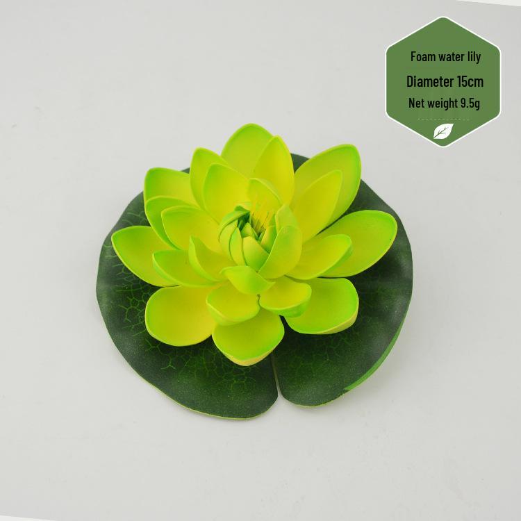Artificial Lotus Leaf & Lotus Flower Pond Decorations for Fish Tanks & Living Rooms