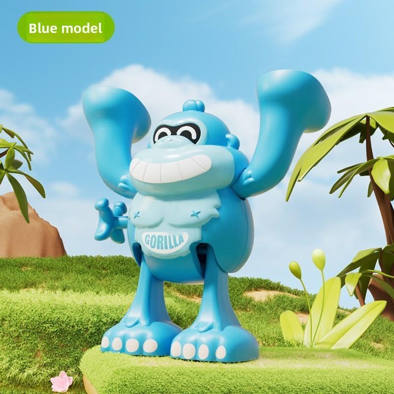 Kunststoff Babyspielzeug-Set mit Cartoon-Ente und Gorilla für Säuglingslernen und Entwicklung