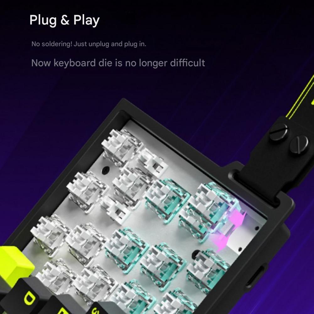 FURYCUBE M68HE 8k Szybki Wyzwalacz Magnetyczna Oś Klawiatura Gamingowa ACE 68 Mechaniczna Wooting e-sport