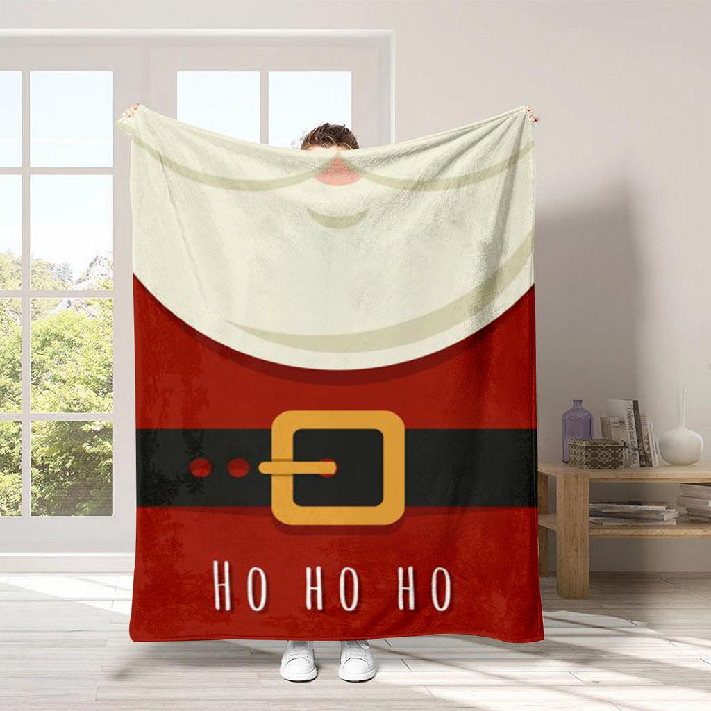 Christmas Cartoon Series Printed Blanket for Sofa Travel Camping Living Room Office Conditioning Blanket for All Seasons Gifts