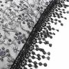 Breathable Lace Triangle Scarf Elegant Lace Flower Tassels Lace Head Scarf  Women Wedding