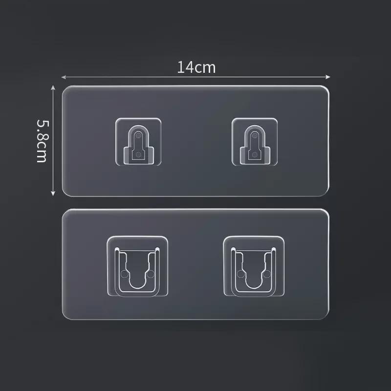 Transparent Adhesive Hook: Nail-Free, Strong Hold, Traceless, Snap-On Suction Hook