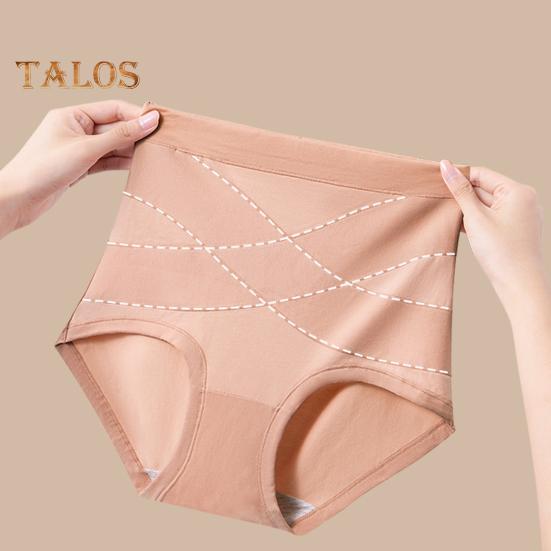 Women's High Waist Cotton Underwear Seamless Tummy Control Shapewear Panties Stretch Full Coverage Postpartum Briefs
