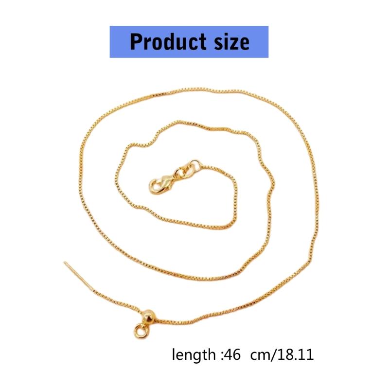 5pcs Adjustable Needle Clasp Beading Necklace Flat O Chain Fashionable Women's Jewelry Making Craft Accessory