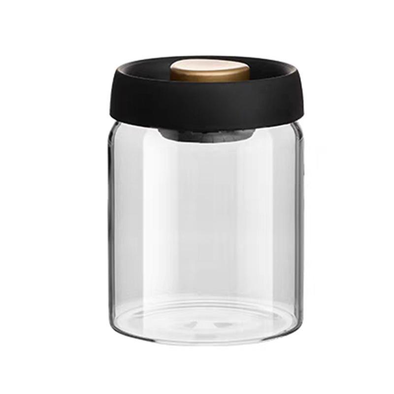 1Pc Vacuum Sealed Jar Tea Jar Food Grade Glass Sealed Jar Large Capacity Coffee Jar Coffee Bean Sealed Jar