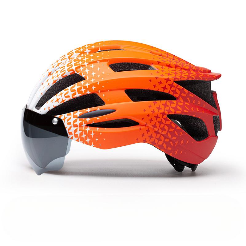 Fahrradhelm Magnetbrille mit Rücklicht Integrierter Fahrradhelm Rennradhelm für Erwachsene