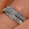 Huitan Newfashioned Bright Zirconia Ring Female Engagement Ceremony Accessories Gorgeous Trendy Finger Jewelry for Wedding Party