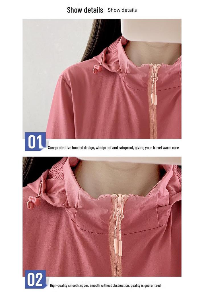 Women's Hooded Windbreaker - Breathable Mesh, Spring/Autumn Casual Jacket