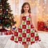 Children's Fashion Casual Christmas Print Off-Shoulder Punk Vintage Dress