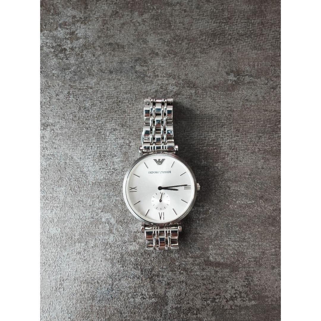 Used EMPORIO ARMANI watch quartz silver