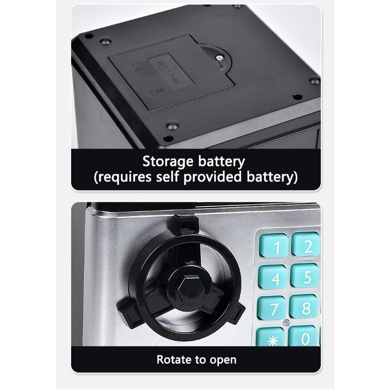 Cutie cu parolă de desene animate pentru copii, Pușculiță, Bancomat, Seif, Muzică, Pușculiță automată pentru bani, Mașină de depozitat, Jucării