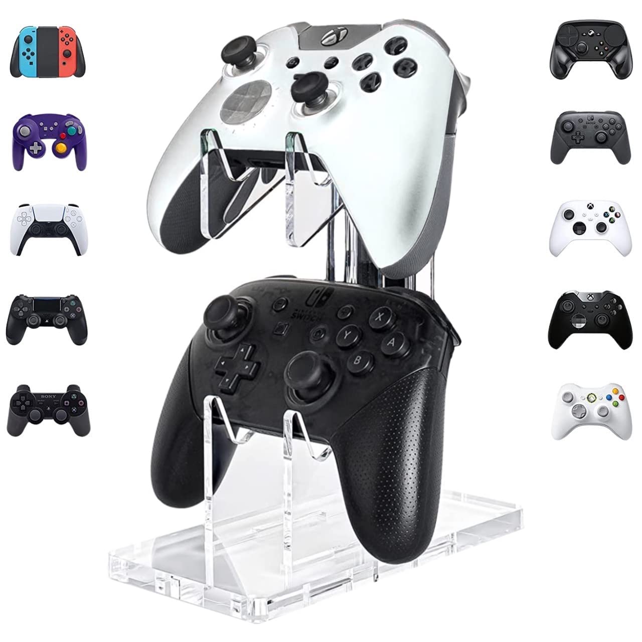 

Підставка для ігрового контролера 2-рівневий універсальний тип, подвійний контролер PS5 PS4 SWITCH PC XBOX ONE [TKS Stars] (Ясно)