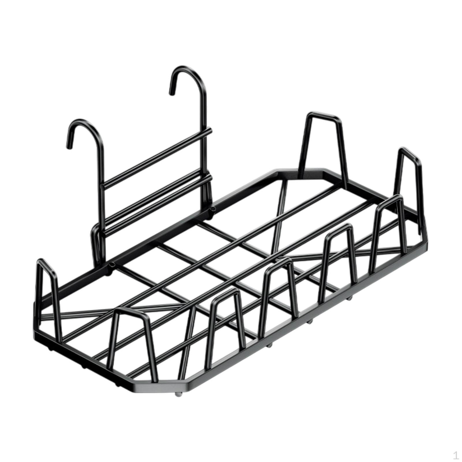 

Перила Сушилка для обуви Вешалка Простая установка Металлическое хранилище Многоцелевой органайзер чёрный