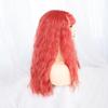 Bybrana Doamnelor Roșu Ondulat Mare Păr Lung cu Breton Purtare Zilnică Păr Sintetic