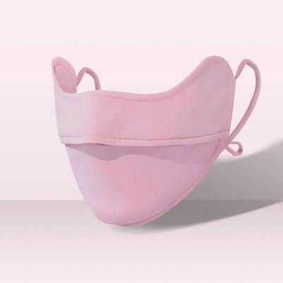 1Pc  Ice Silk Face Mask Uv Sun Protection Summer Adjustable Breathable Men Women Outdoor Running Cycling Sports Mask