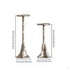 2 Pieces Metal Look Candle Pedestal Artistic Design Holder Luxury Feel Candlestick for
