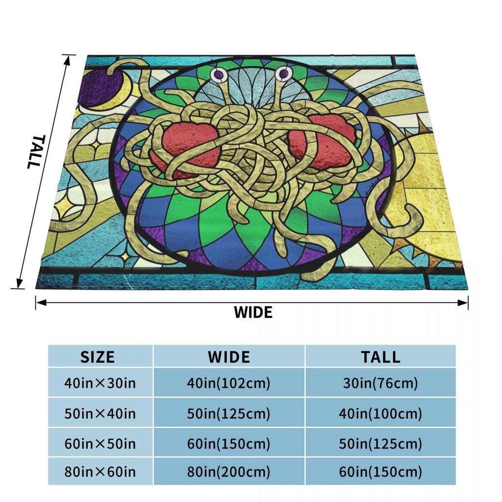 The Flying Spaghetti Monster Flying Spaghetti Monsterism FSM Blankets Flannel Throw Blanket Plush for Living room Travel Couch