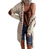 Long Sleeve Long Sweater Coat Woman Long Sleeves Mid Length Long Length Knitwear Outwear Female