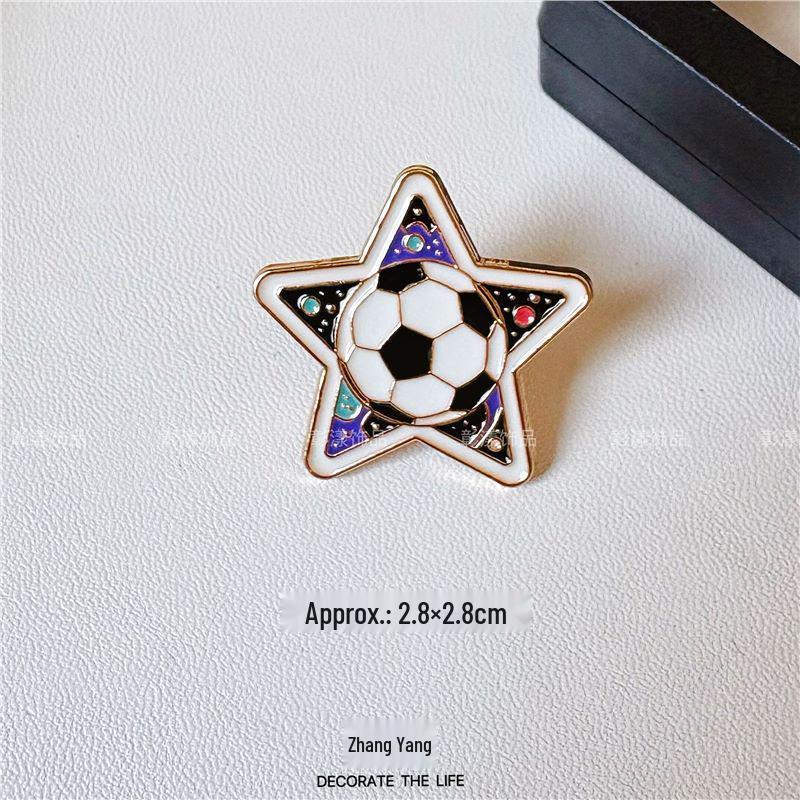 Multi-Sport Emblem Pin: Football, Basketball, Badminton, Tennis, Baseball, Billiards, Table Tennis, Volleyball Brooch