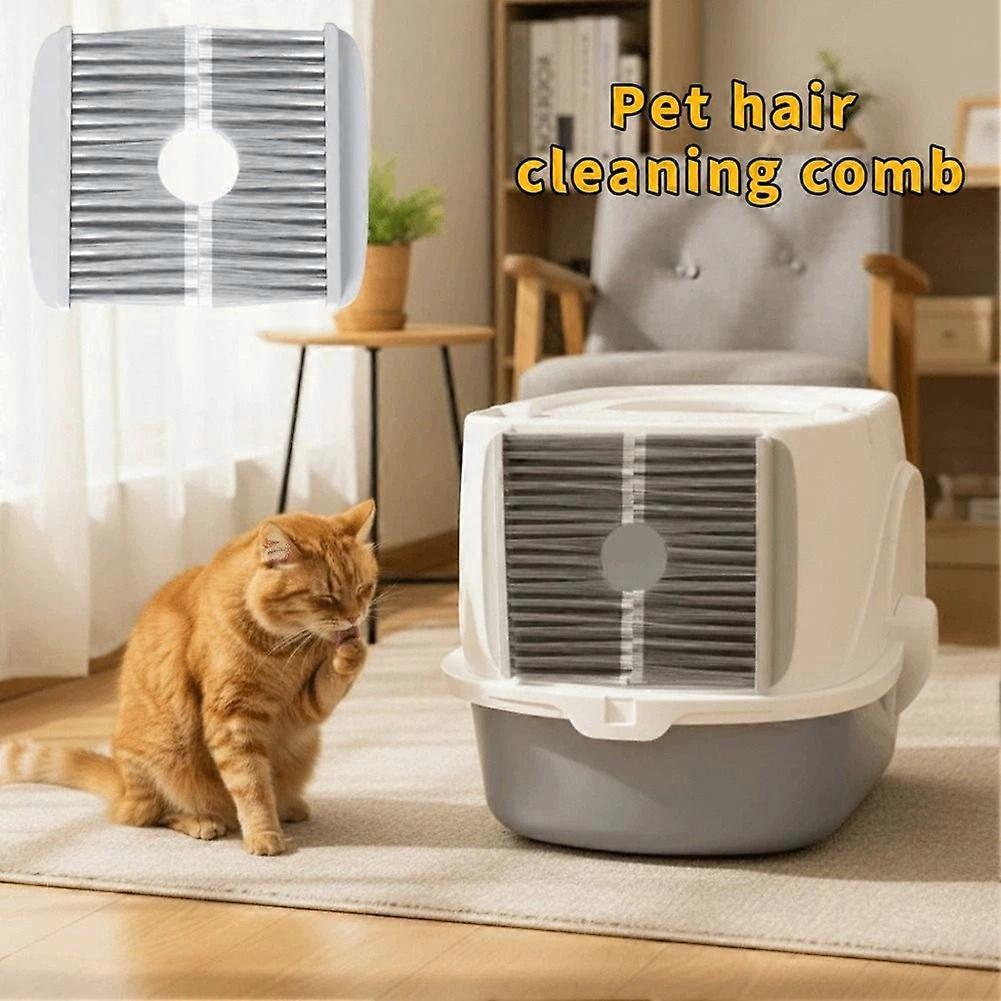 Katten Zwevend Haar Deurborstel Zelfklevende Katten Deurkam voor Kattenbak, Multifunctionele Kattenbak